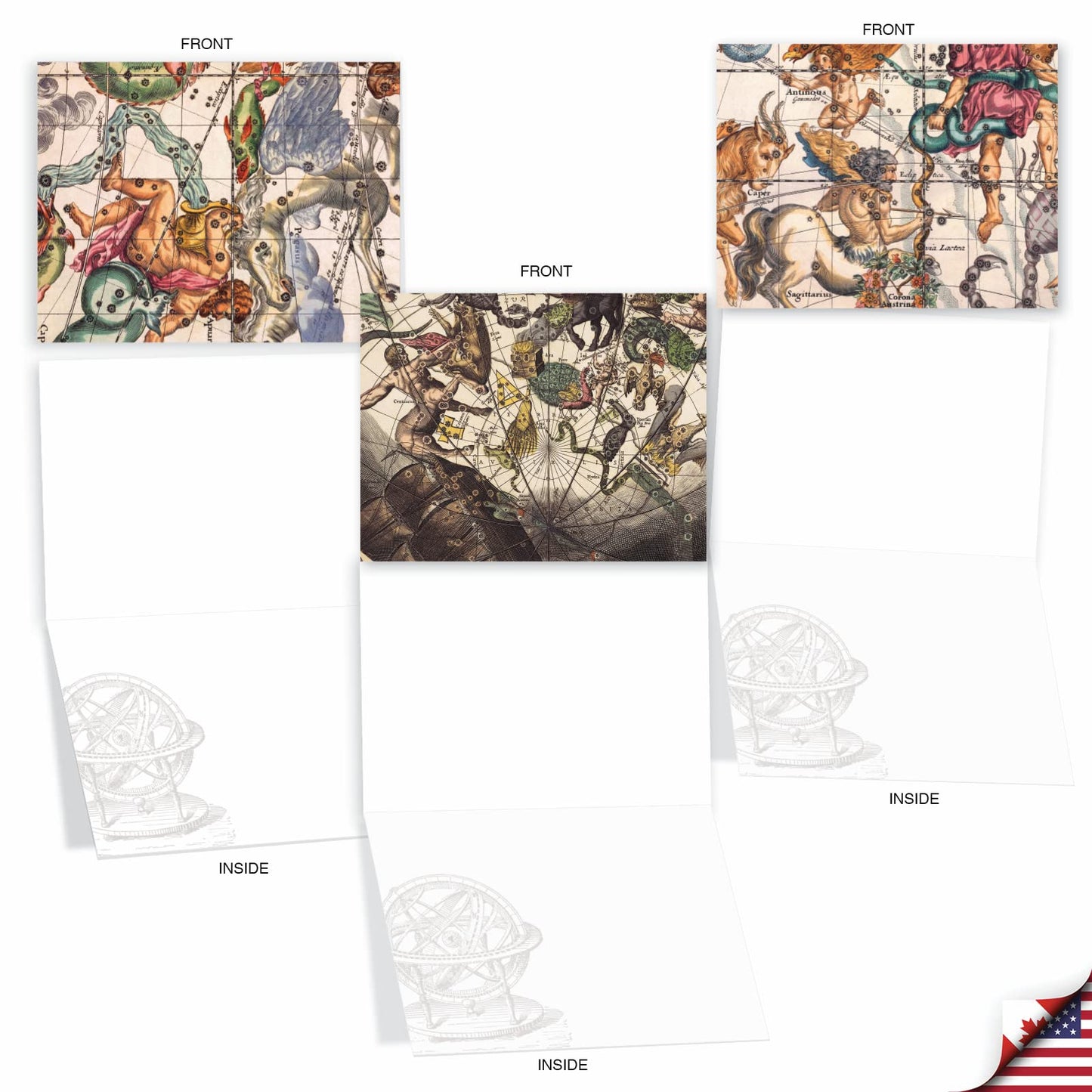 The Best Card Company - 10 Retro Blank Cards with Envelopes (4 x 5.12 Inch) - Artistic Boxed Assortment, Vintage Note Cards - Parisian Postcards M2355OCB