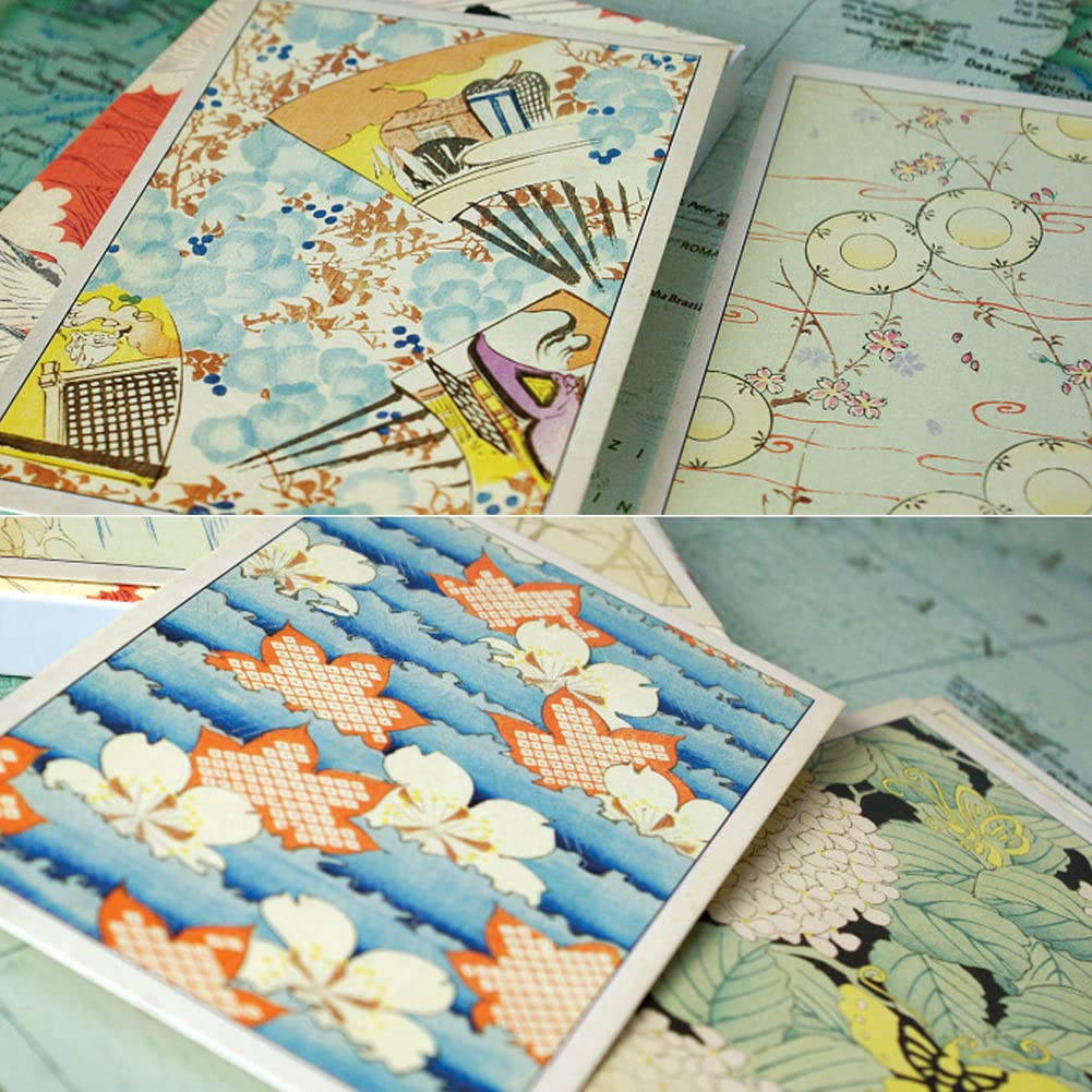 HOSTEESSCHOICE Vintage Art Postcards set of 30 Post card of Japanese Artist Korin Furuya Art Sea variety pack Famous Painting Scenery,4 x 6 Inches