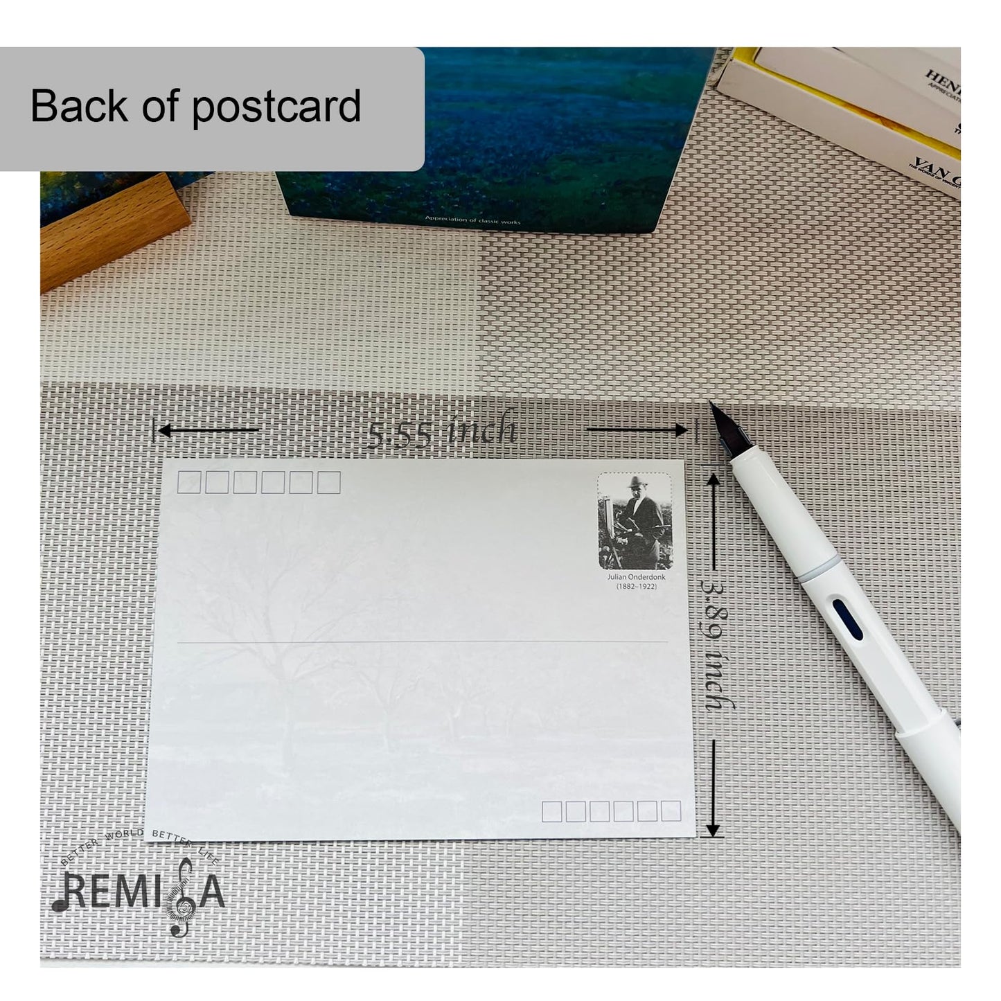 REMIFA Julian Onderdonk Postcards for Mailing,30 PCS Famous Famous Painting Scenery Artwork Post Cards Set for School Students Teacher Thank You Note Cards