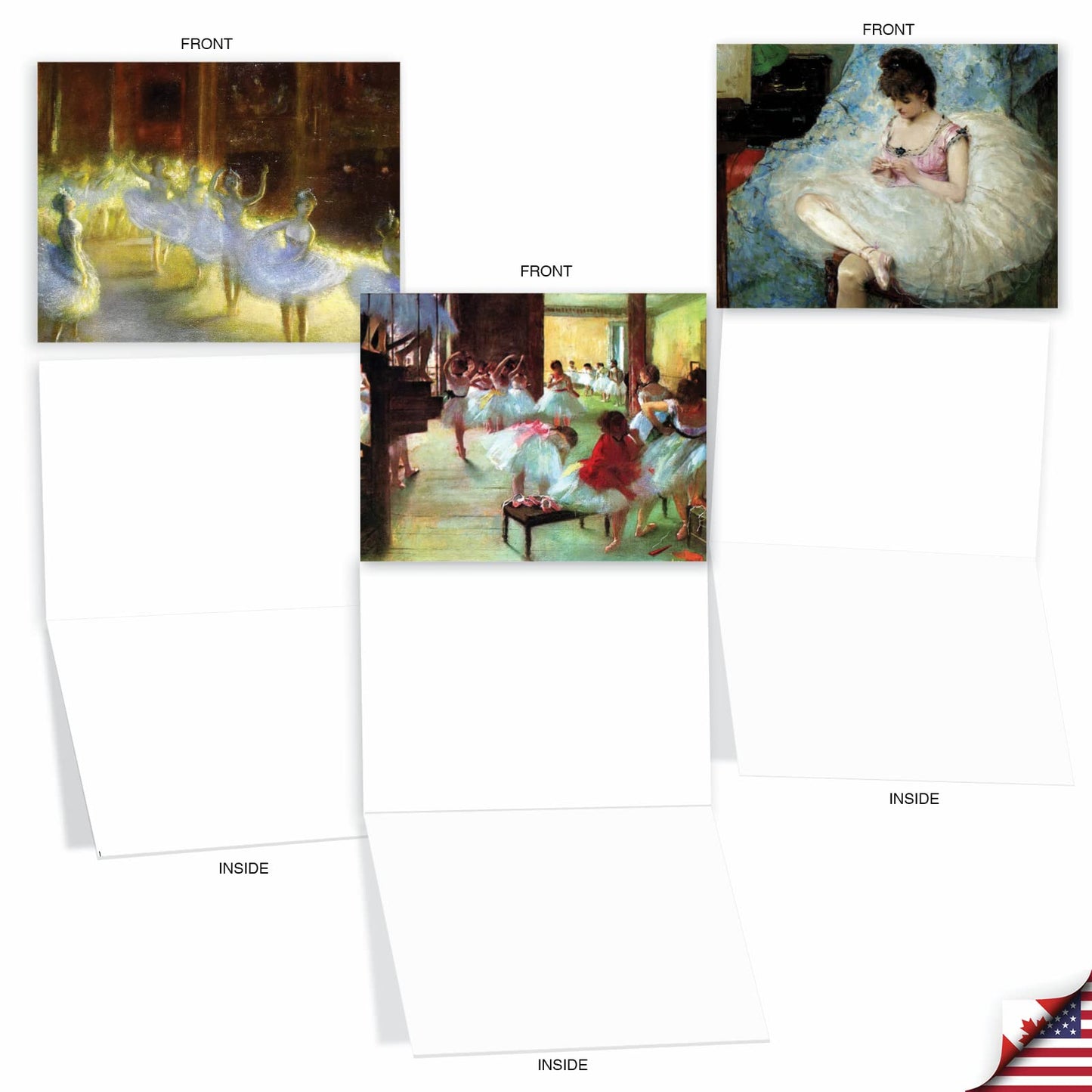 The Best Card Company - 10 Retro Blank Cards with Envelopes (4 x 5.12 Inch) - Artistic Boxed Assortment, Vintage Note Cards - Parisian Postcards M2355OCB