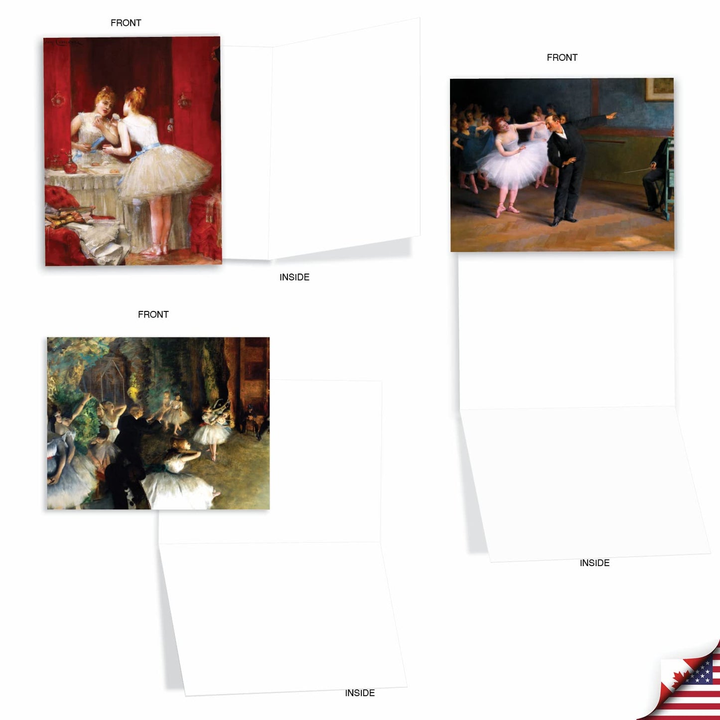 The Best Card Company - 10 Retro Blank Cards with Envelopes (4 x 5.12 Inch) - Artistic Boxed Assortment, Vintage Note Cards - Parisian Postcards M2355OCB