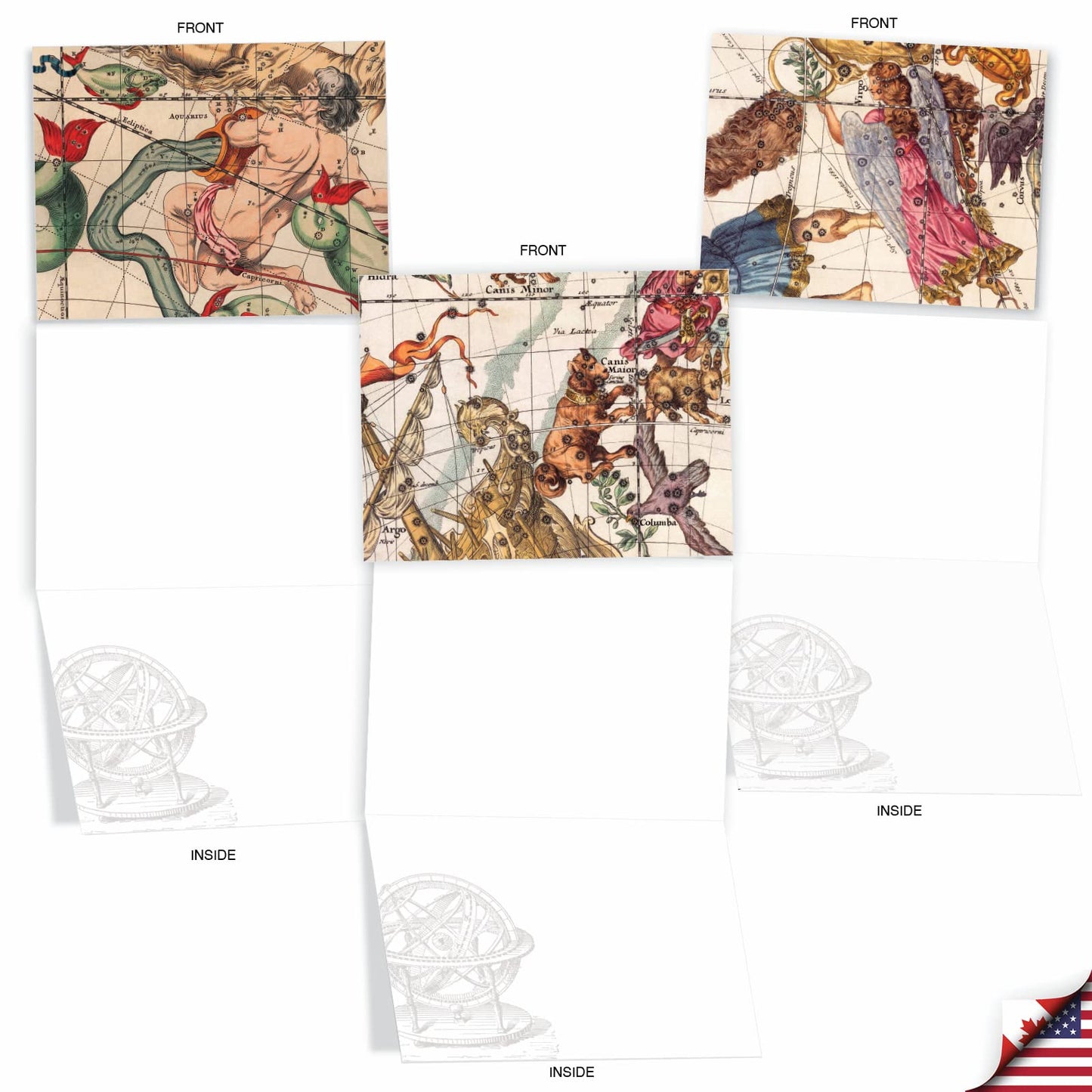 The Best Card Company - 10 Retro Blank Cards with Envelopes (4 x 5.12 Inch) - Artistic Boxed Assortment, Vintage Note Cards - Parisian Postcards M2355OCB