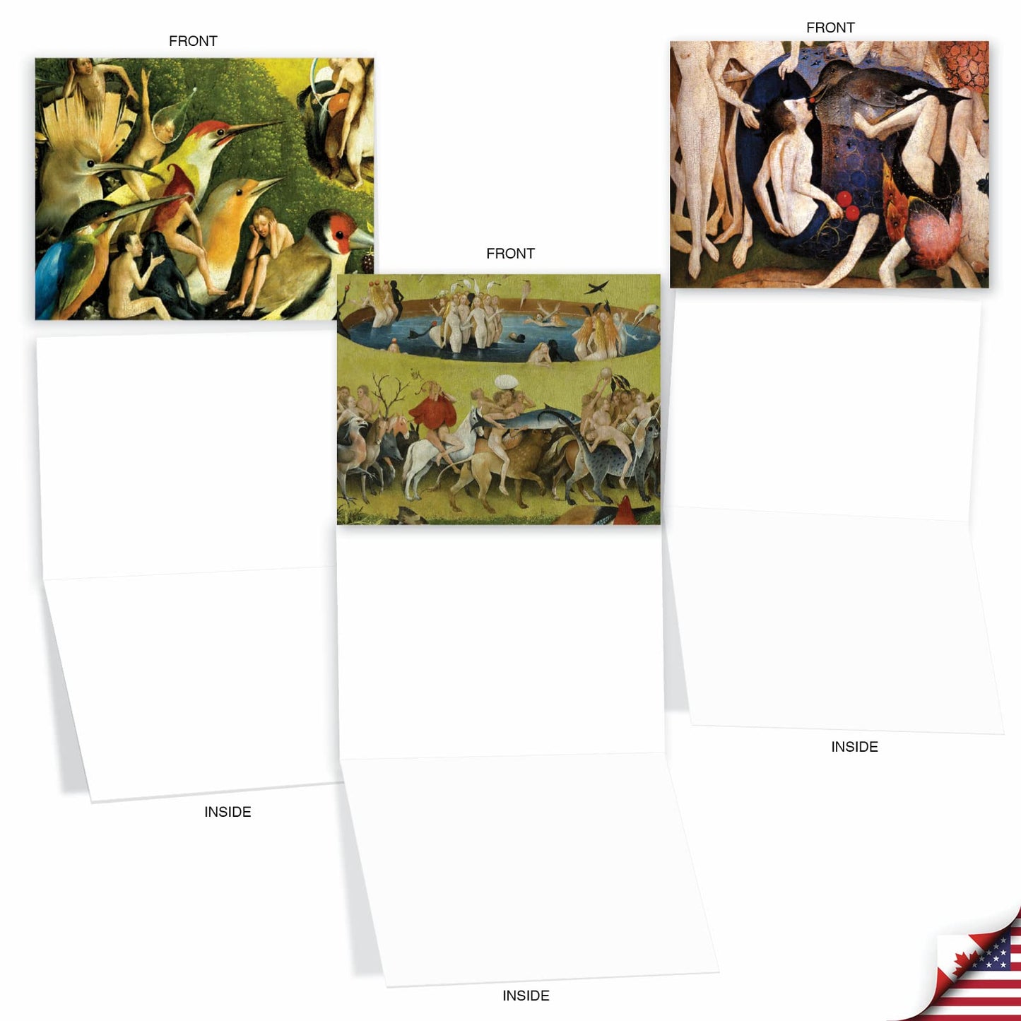 The Best Card Company - 10 Retro Blank Cards with Envelopes (4 x 5.12 Inch) - Artistic Boxed Assortment, Vintage Note Cards - Parisian Postcards M2355OCB