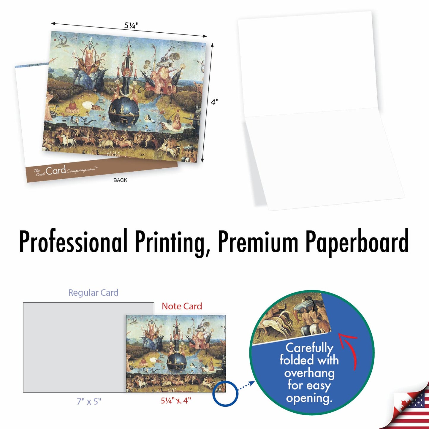 The Best Card Company - 10 Retro Blank Cards with Envelopes (4 x 5.12 Inch) - Artistic Boxed Assortment, Vintage Note Cards - Parisian Postcards M2355OCB