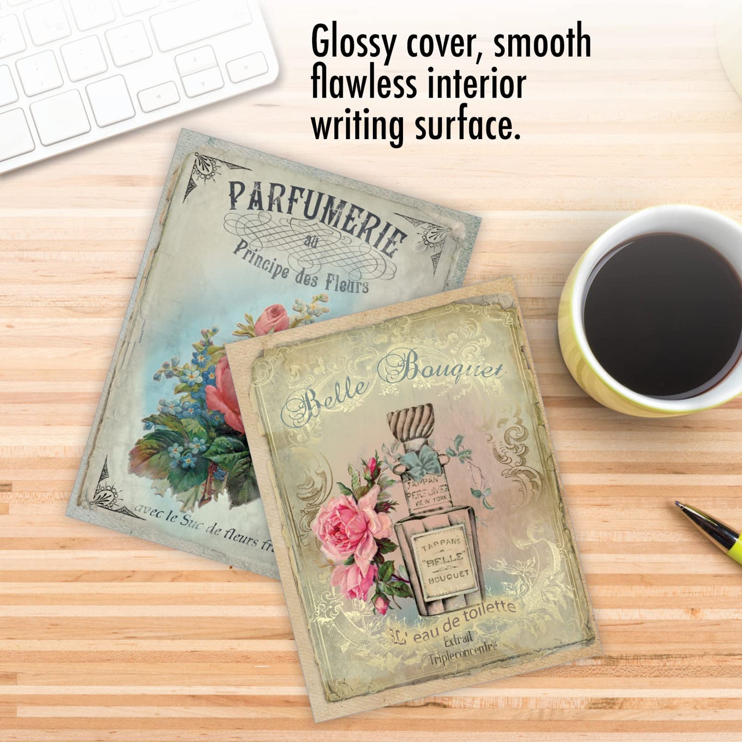 The Best Card Company - 10 Retro Blank Cards with Envelopes (4 x 5.12 Inch) - Artistic Boxed Assortment, Vintage Note Cards - Parisian Postcards M2355OCB